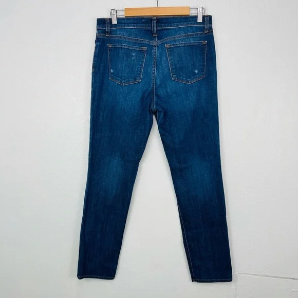 J BRAND BLUE DISTRESSED SKINNY BOYFRIEND JEANS AIDEN FLINTLOCK - Picture 3 of 9